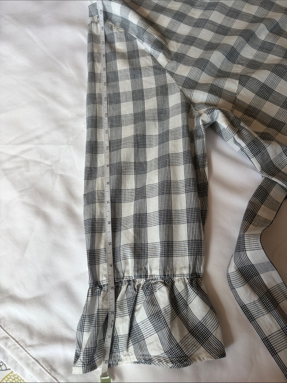 Barbour Gray and White Gingham Long Sleeve Maxi Dress with Waist Tie - Picture 6 of 12